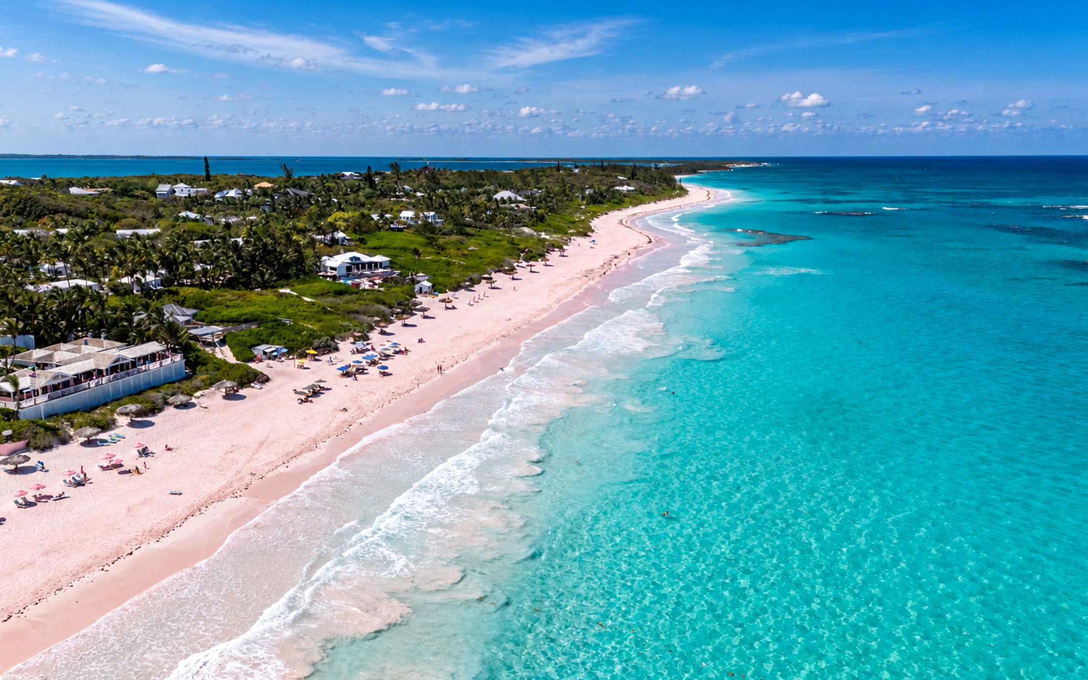 Pink Sands Beach on Harbour Island in The Bahamas
